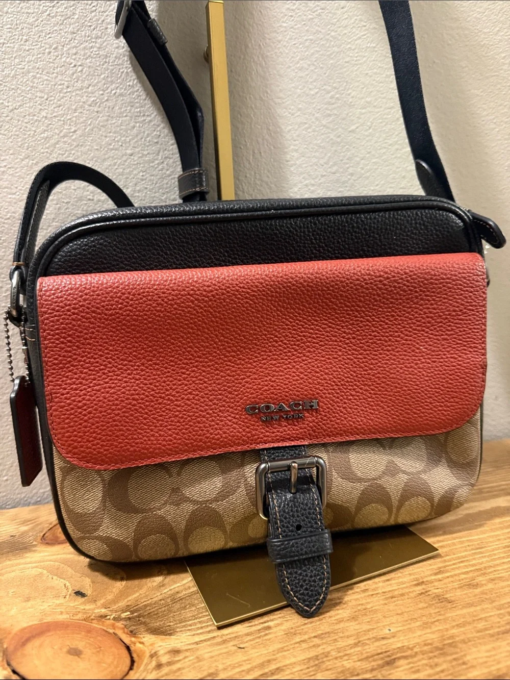 Coach Hudson Crossbody Bag In Colorblock Signature Canvas - EUC